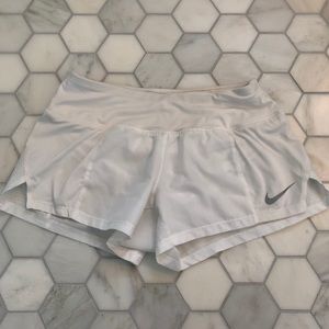 White Nike Running Shorts
